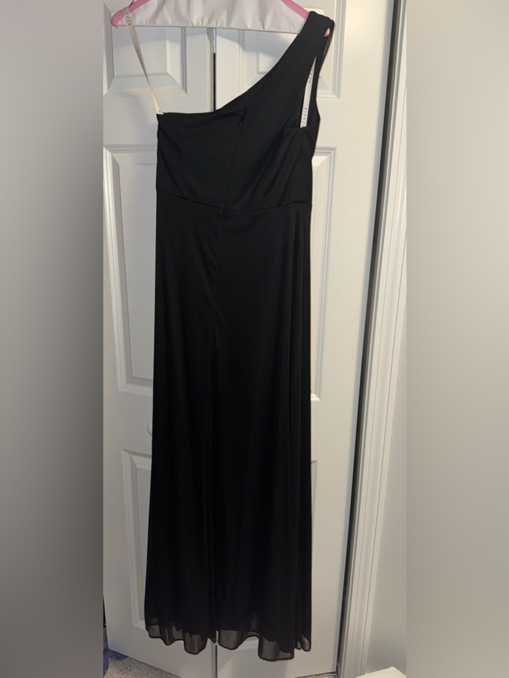 Azazie Black One-Shoulder Evening Gown